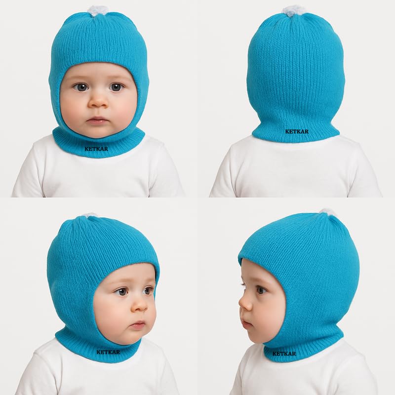 KETKAR Soft Woolen Monkey Caps for Baby - Multicolor - Image 3