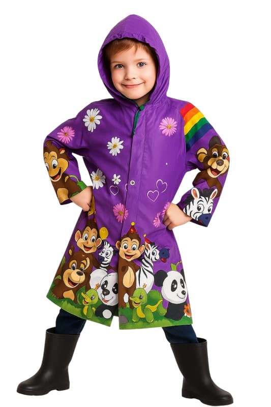 Krystle Kids Purple Raincoat for Boys & Girls - Image 2