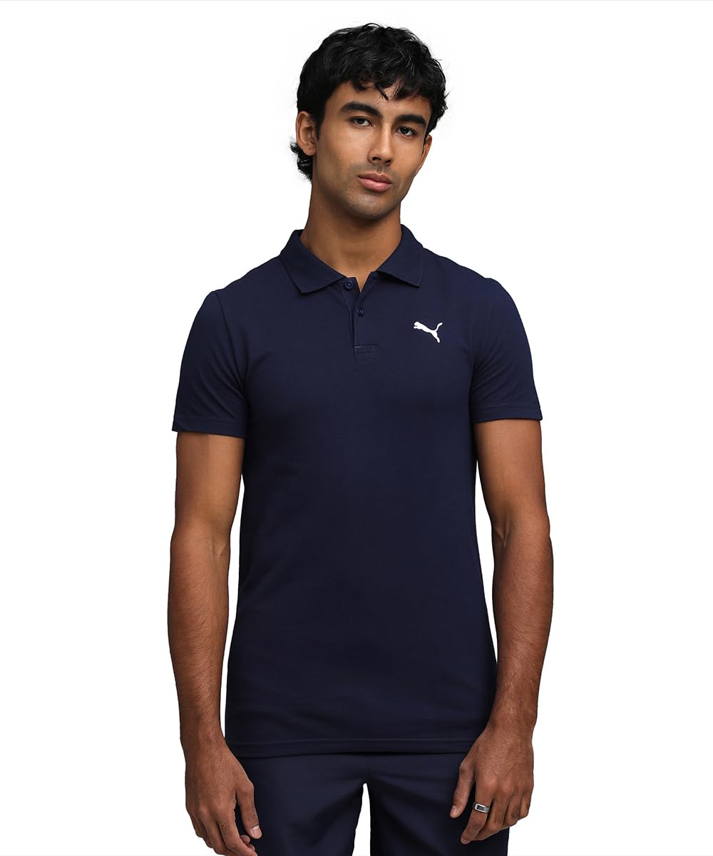 PUMA Men's Navy Blue Polo T-Shirt