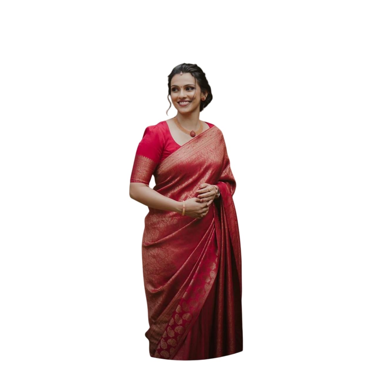 Flosive Banarasi Lichi Silk Saree for Women