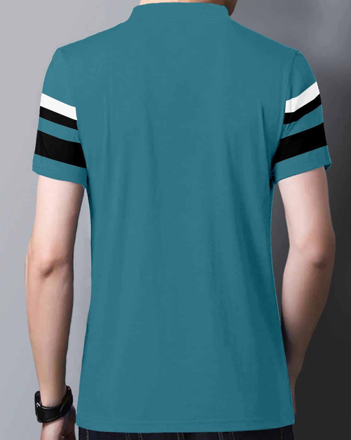 AUSK Men Cotton Polo T-Shirt - Teal - Image 2