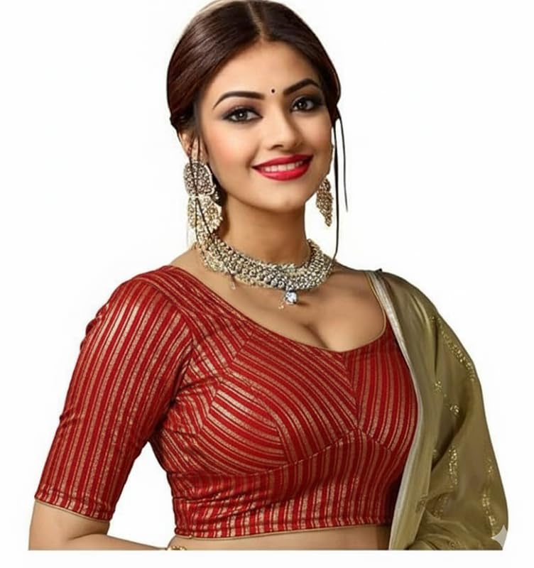 Golden Bhochi Women's Blouse - Stretchable Katori Choli