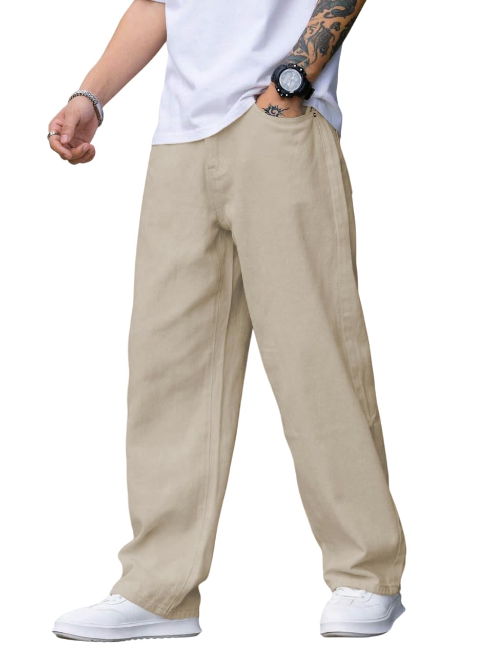 TAGAS Men's Denim Jeans - Cream