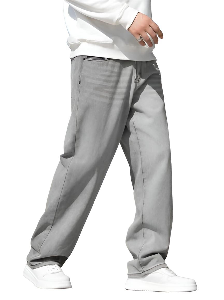 Ben Martin Grey Baggy Jeans for Men