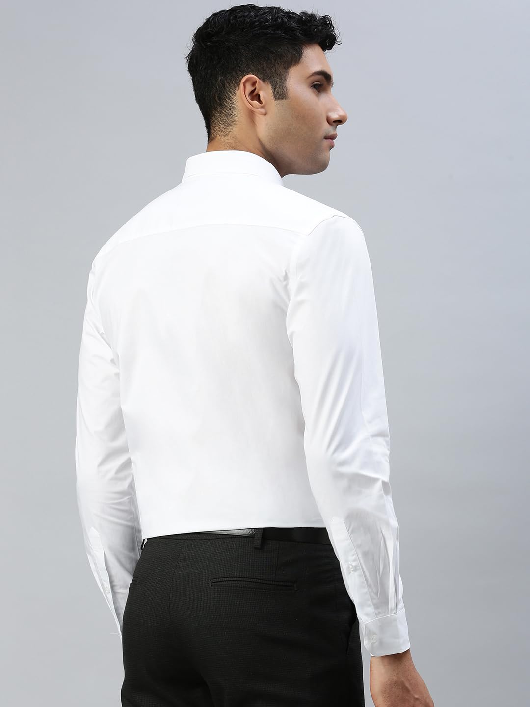 RAMRAJ Men's Cotton Full Sleeve Shirt - White - Image 2