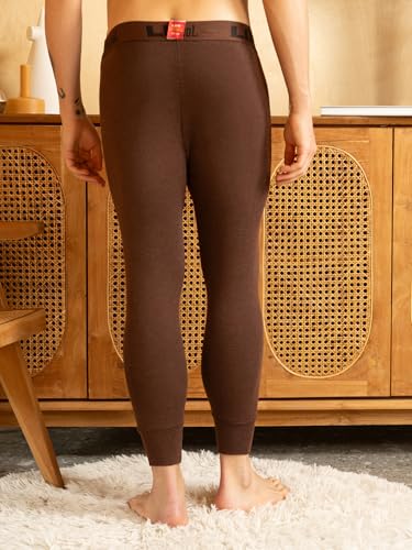 Lux Cott' Wool Men Brown Thermal Bottom - Image 4