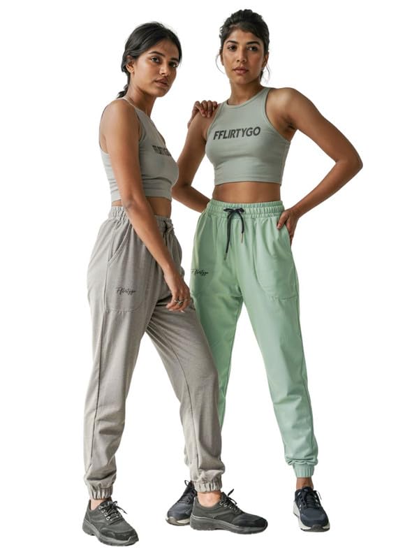 Fflirtygo Women Cotton Joggers Pajama Combo