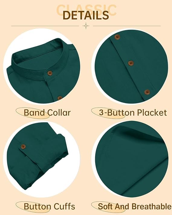 GarbGlide Chikan Kurta for Men - Cotton Solid - Image 4