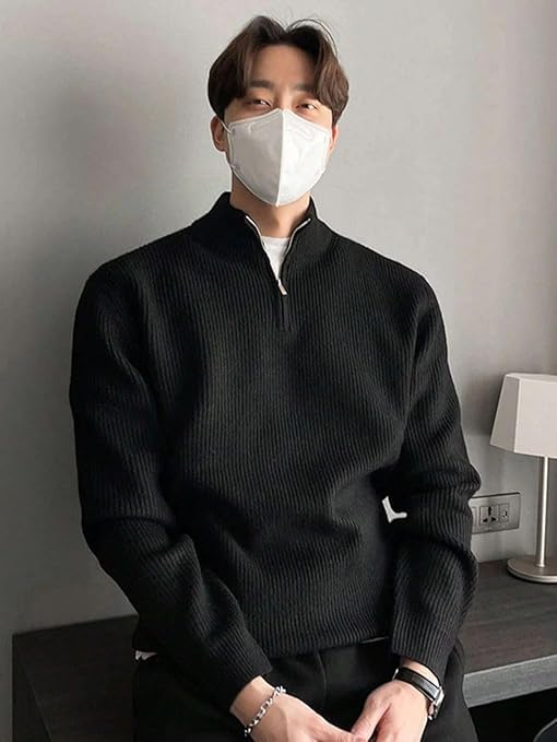 ColorChakra Men's Black Wool Cardigan - Image 4