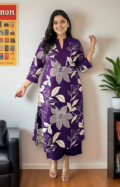 MEERA FAB Cotton Printed Kurta Set for Women - Image 5