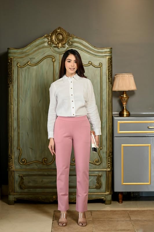 Mlada Straight Fit Cigarette Pants Formal - Image 5