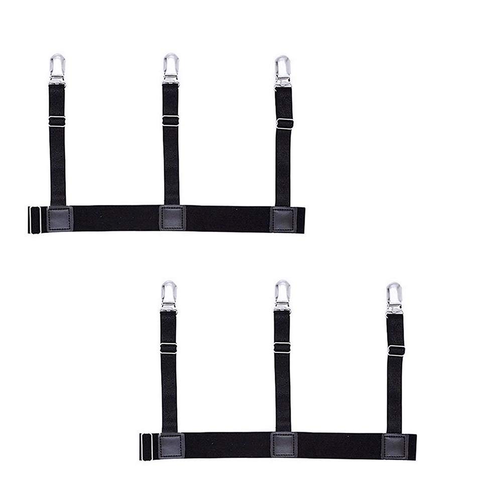 GUSTAVE Men's Shirt Stays with Non-Slip Clips