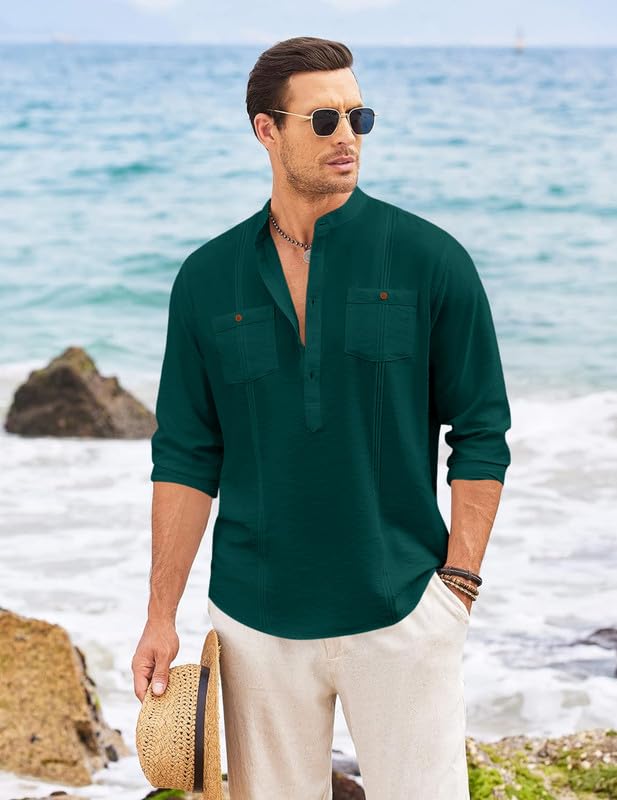 Macsivo Men's Green Cotton Blend Kurta - Image 5