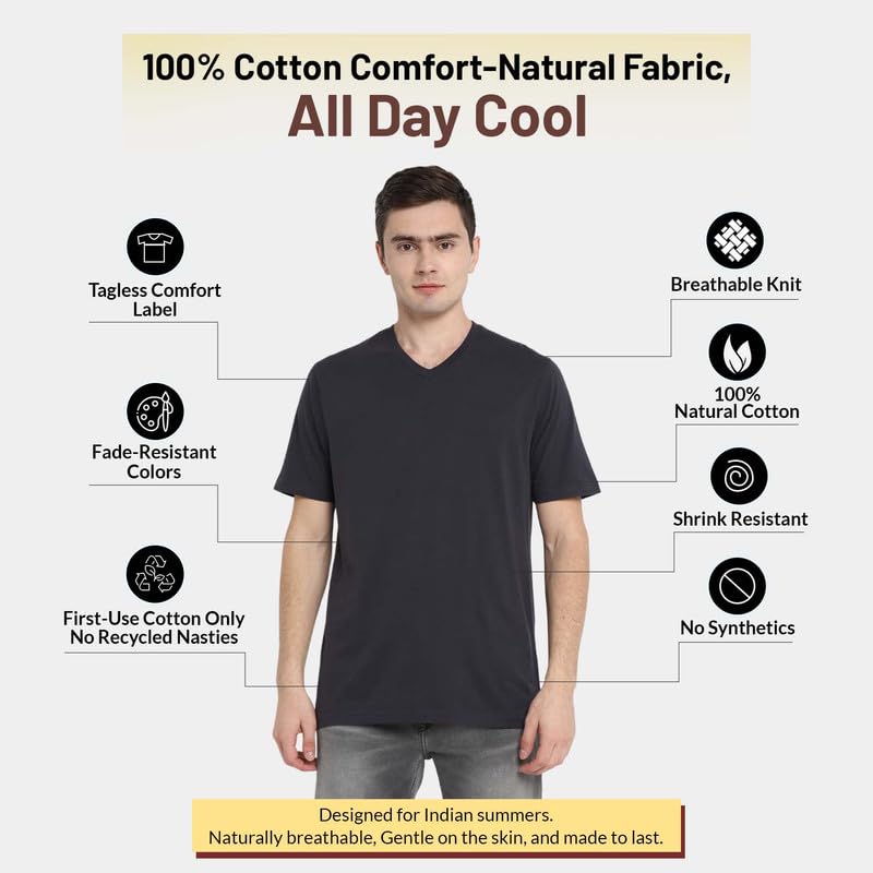 Aventura Outfitters Men's Cotton V-Neck Tees - Image 4