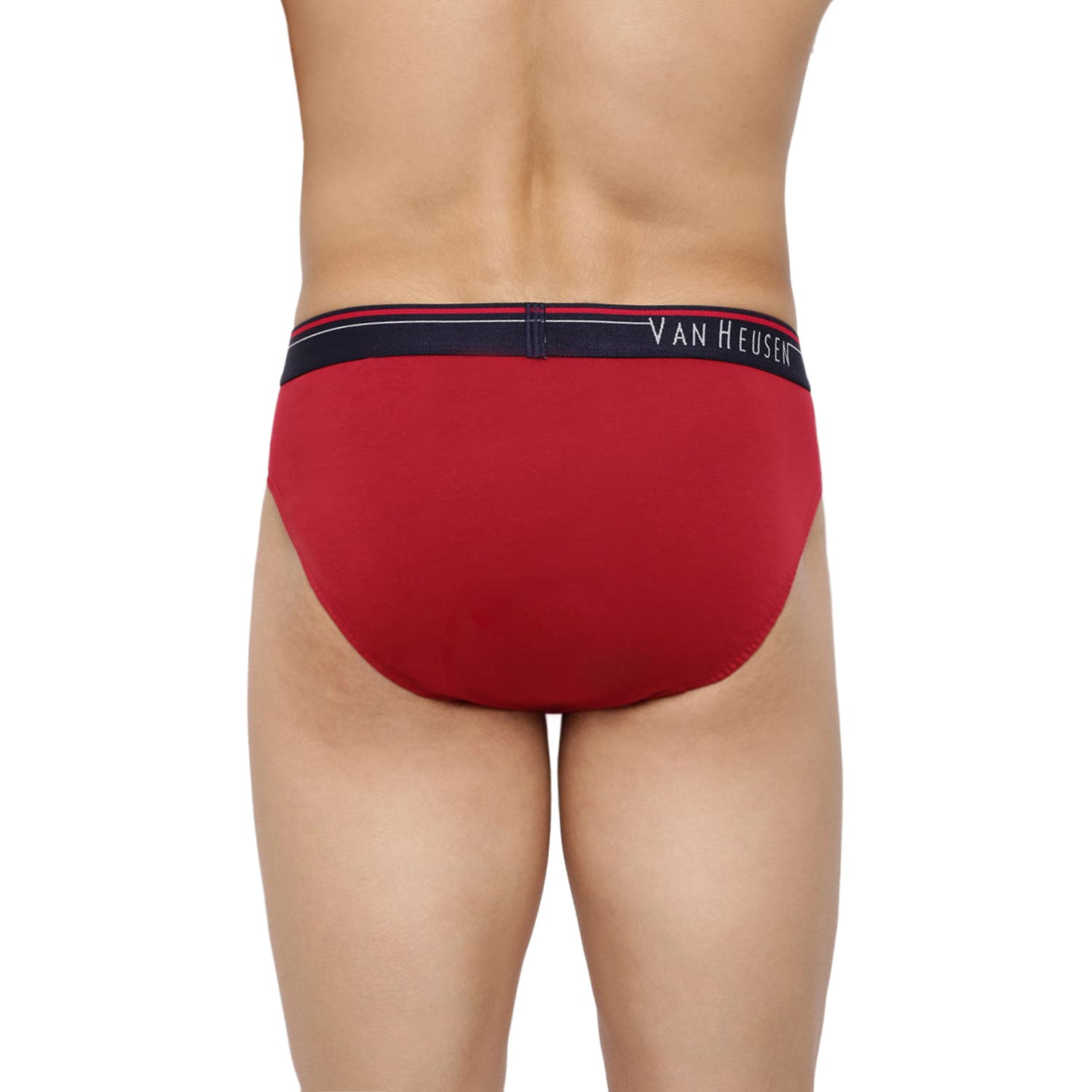 Van Heusen Men's Briefs - Deep Red, Grey Mel, Dark Navy - Image 4