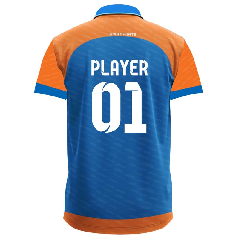 Dika Sports Men Cricket Jersey Tshirt - Blue - Image 3