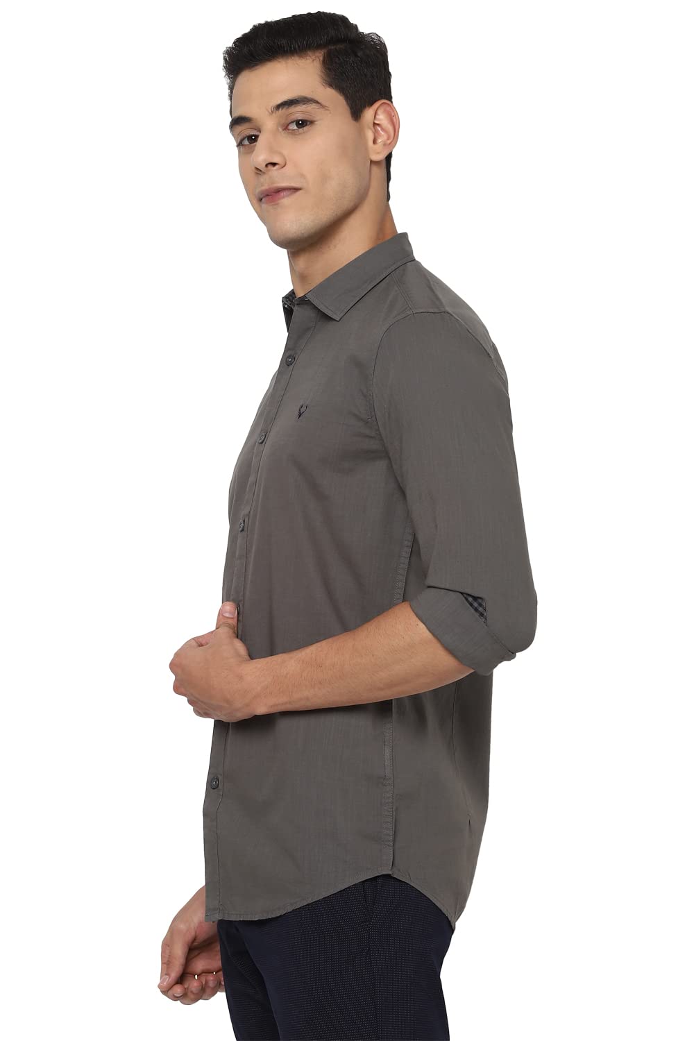 Allen Solly Men's Grey Cotton Shirt - Image 2
