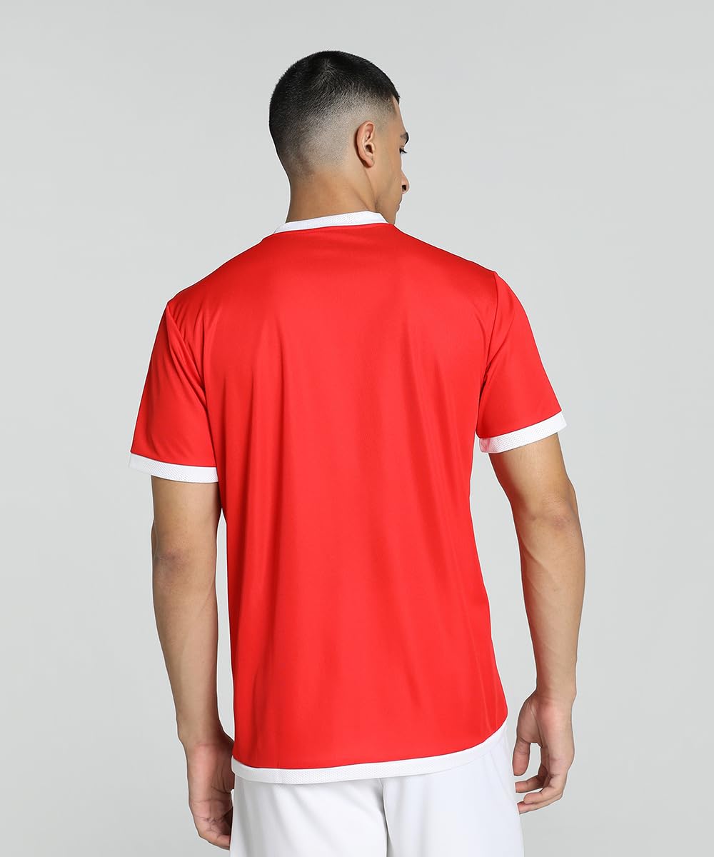 Puma Men's Solid T-Shirt - Red White - Image 4
