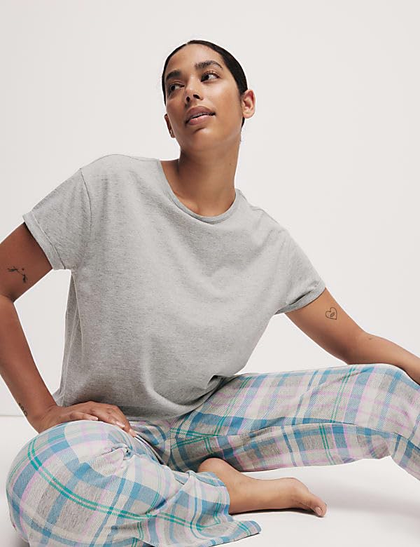 GarbGlide Cotton Rich Leaf Print Pyjama Set - Image 4