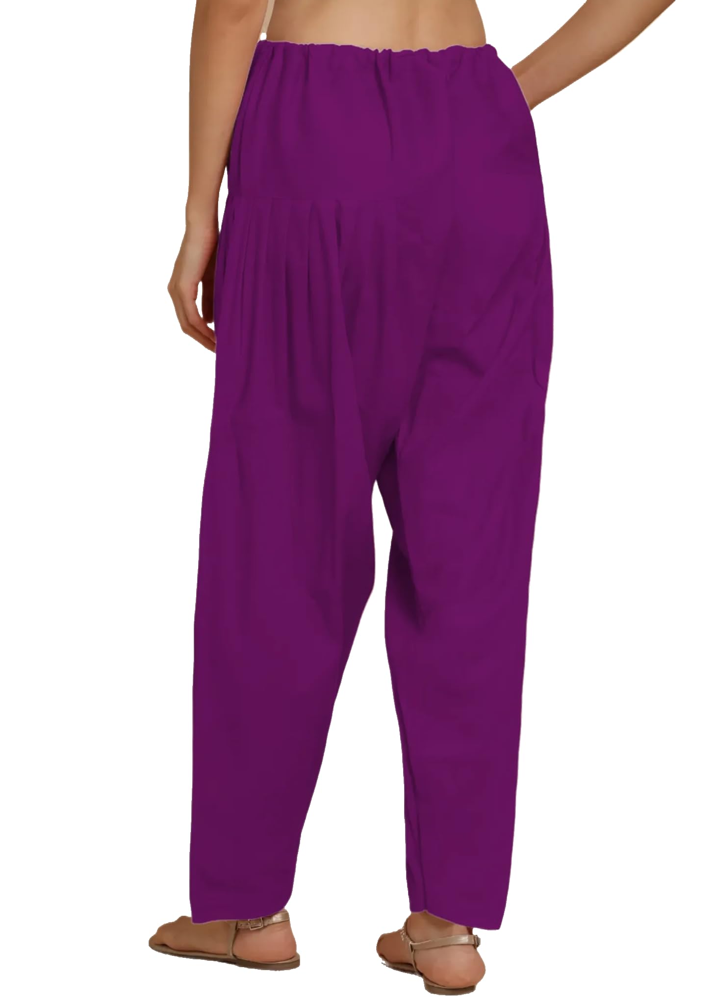 Purple Cotton Patiala Salwar for Women - Image 3