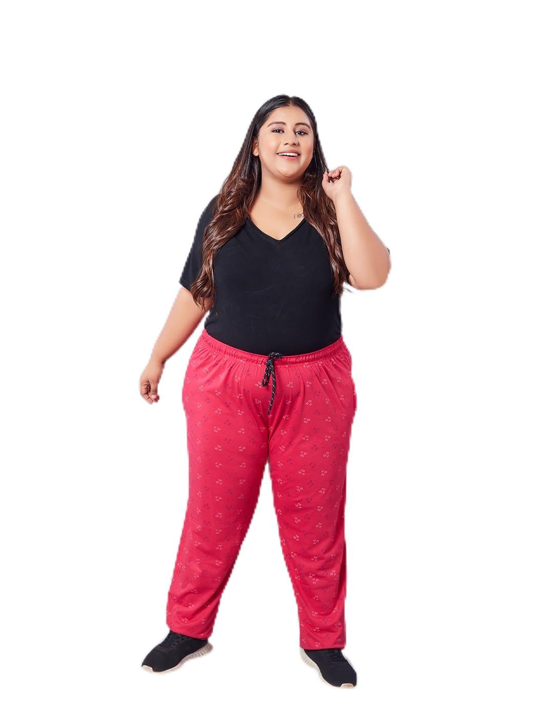 CUPID Women Printed Cotton Track Pant