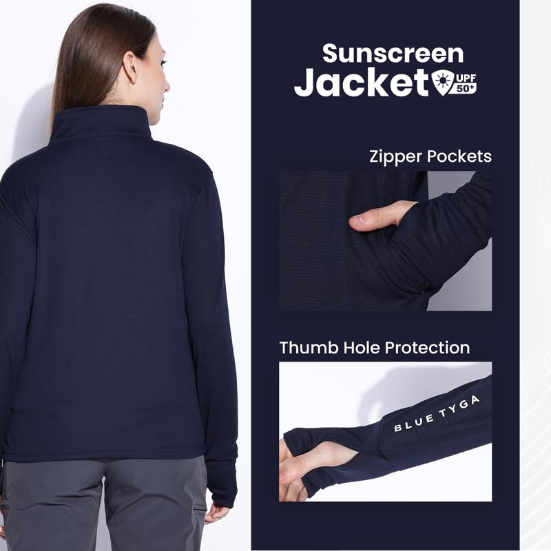 BLUETYGA Women's Nylon Sunscreen Jacket - Image 3