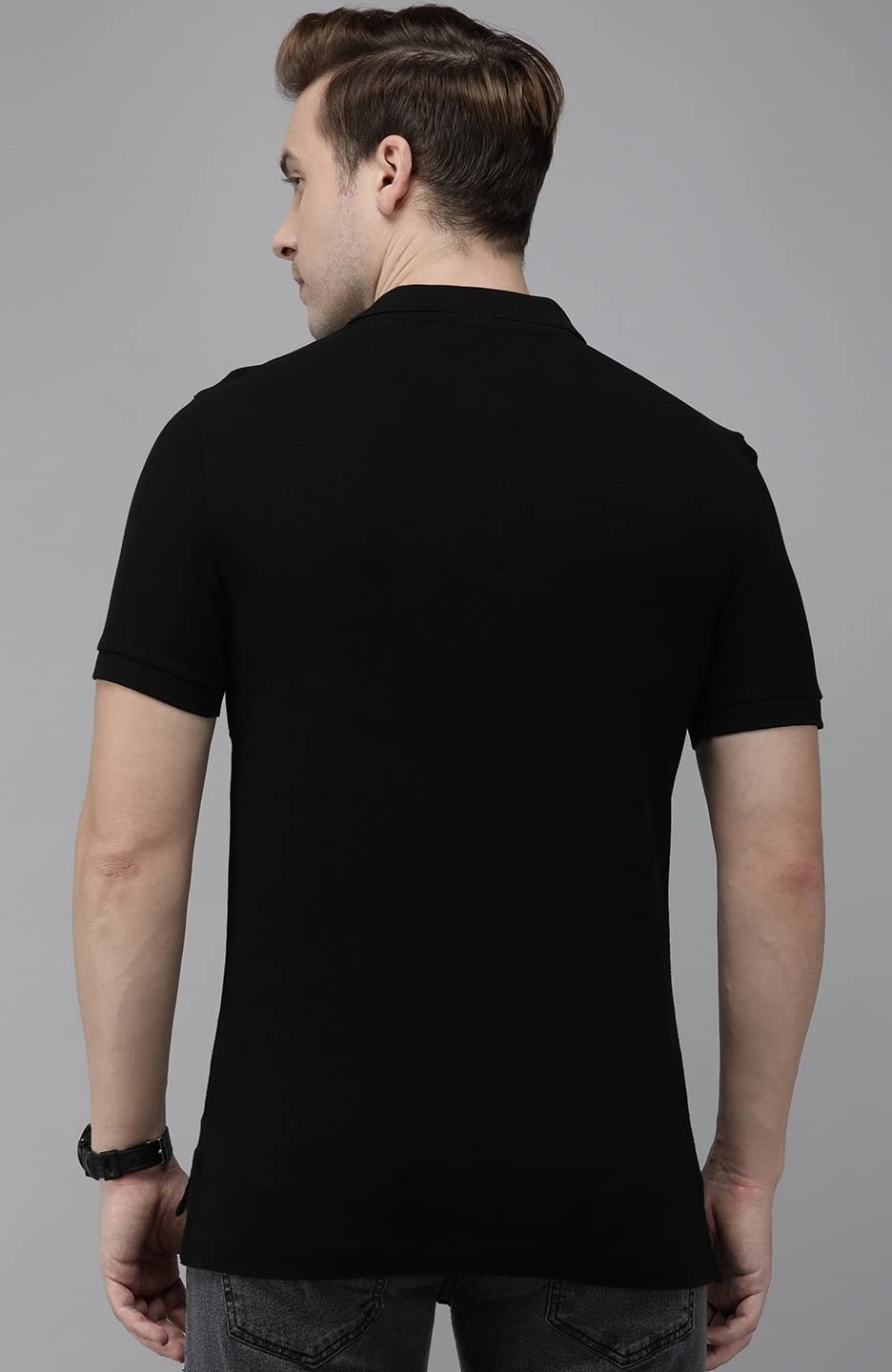 LEOTUDE Men's Multicolor Polo T-Shirt - Image 3