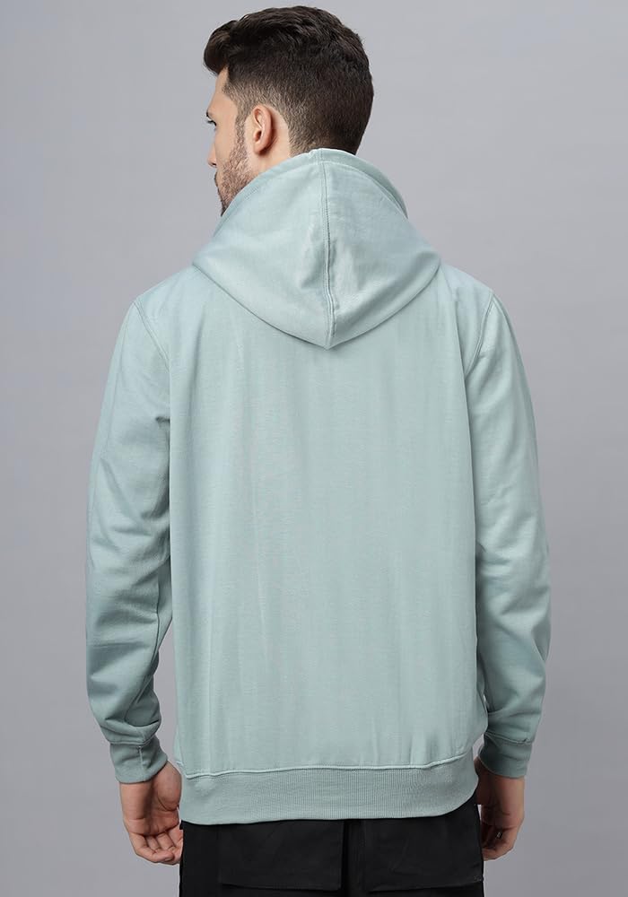 Authentic Wear Men's Fleece Zipper Hoodie Jacket - Mint - Image 2