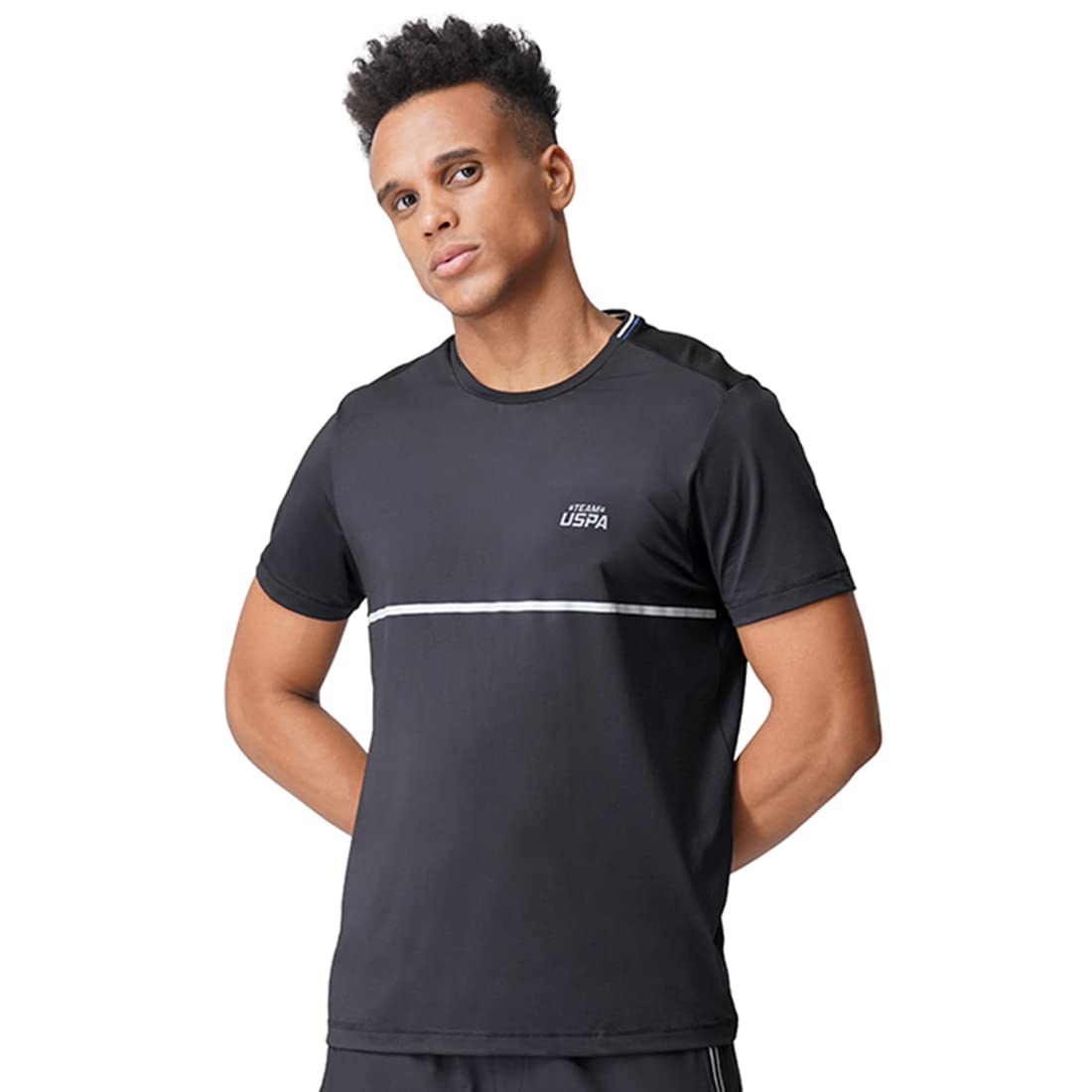 U.S. Polo Assn. Men Reflective Logo T-Shirt - Black - Image 3