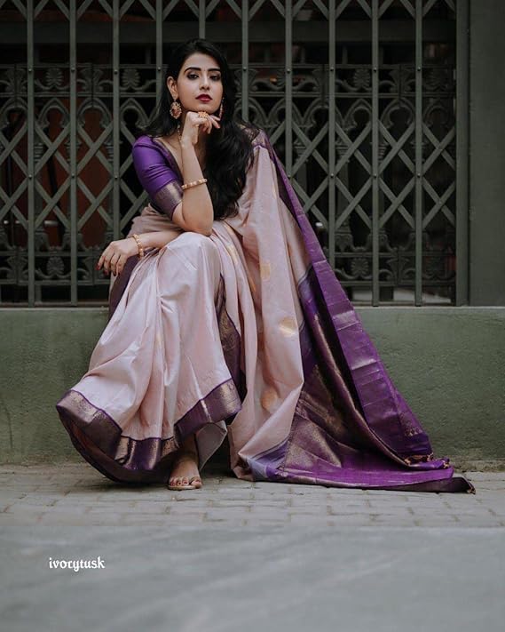 C J Enterprise Banarasi Kanjivaram Silk Saree for Women - Image 3