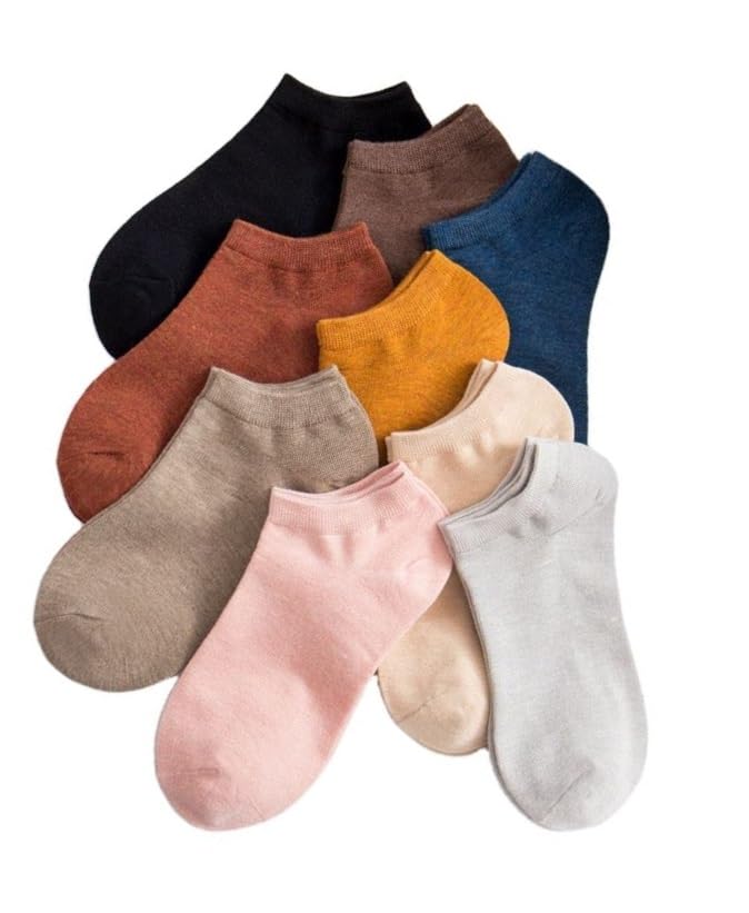MENLEE Women's Low Cut Ankle Socks - Colourful