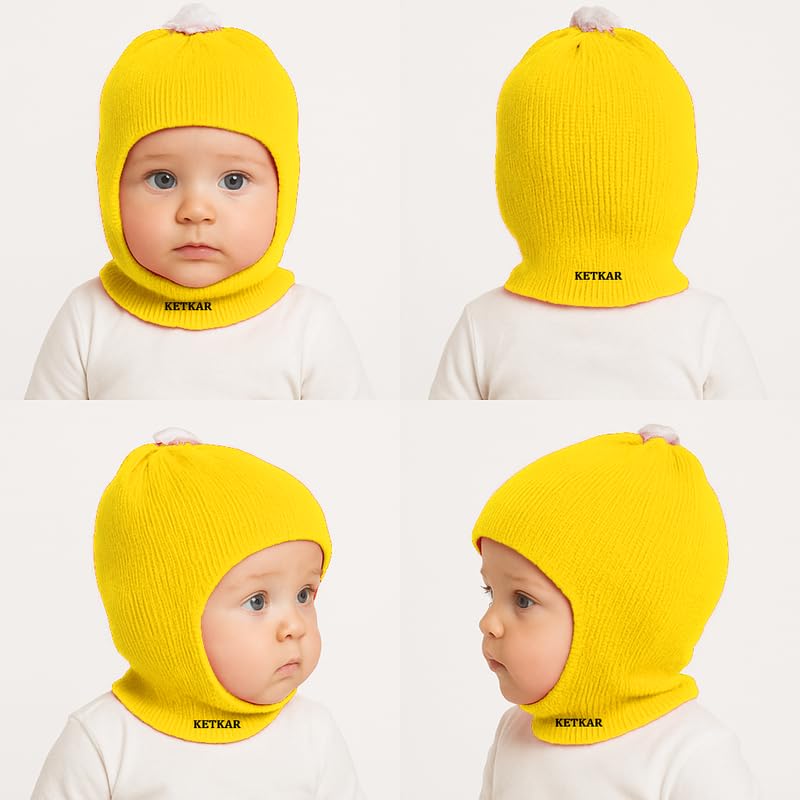 KETKAR Soft Woolen Monkey Caps for Baby - Multicolor - Image 5