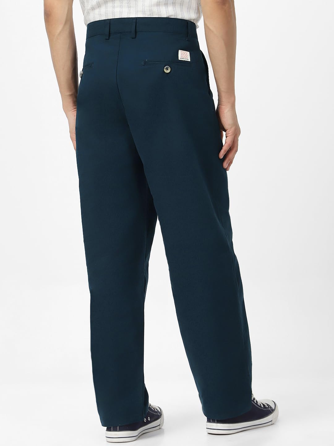 Urbano Fashion Men's Navy Chino Trousers - Image 5