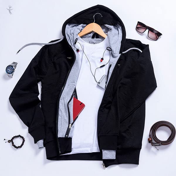 NOBERO Men's Travel Hoodie - Black - Image 4