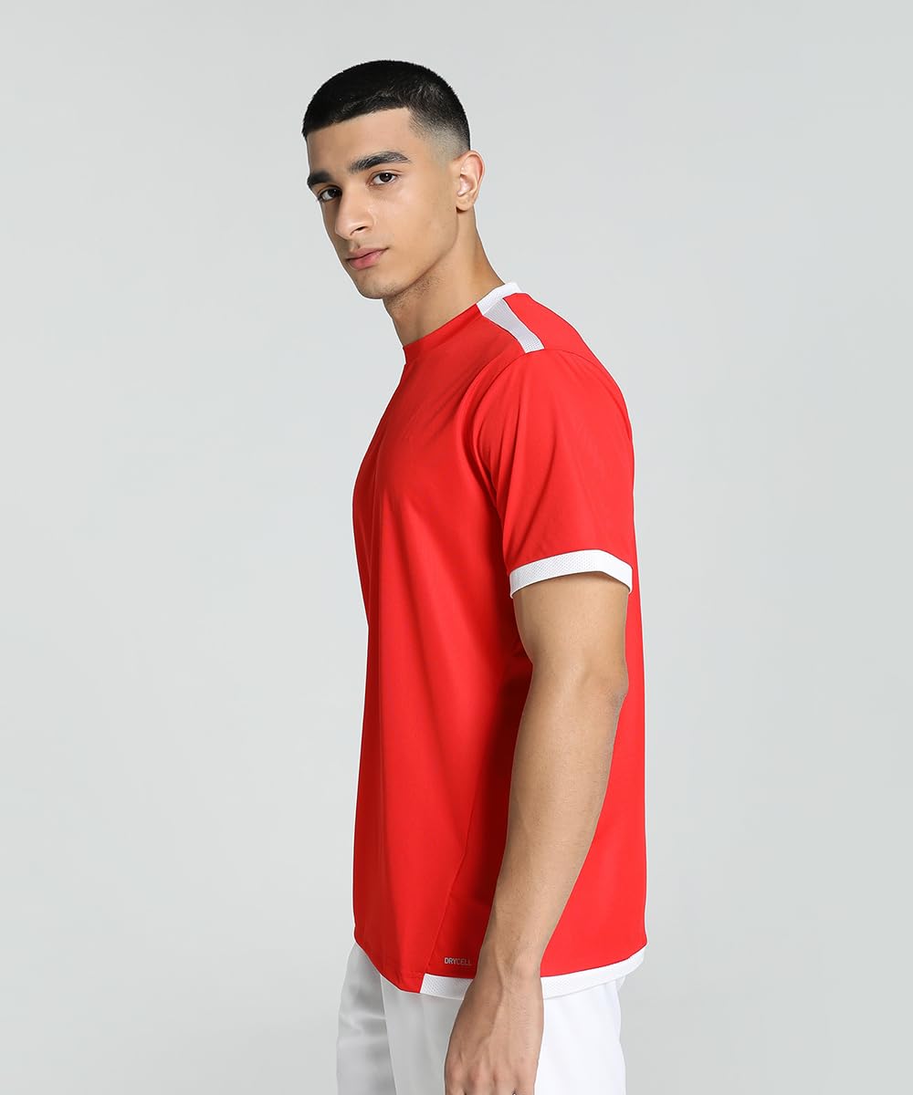 Puma Men's Solid T-Shirt - Red White - Image 2