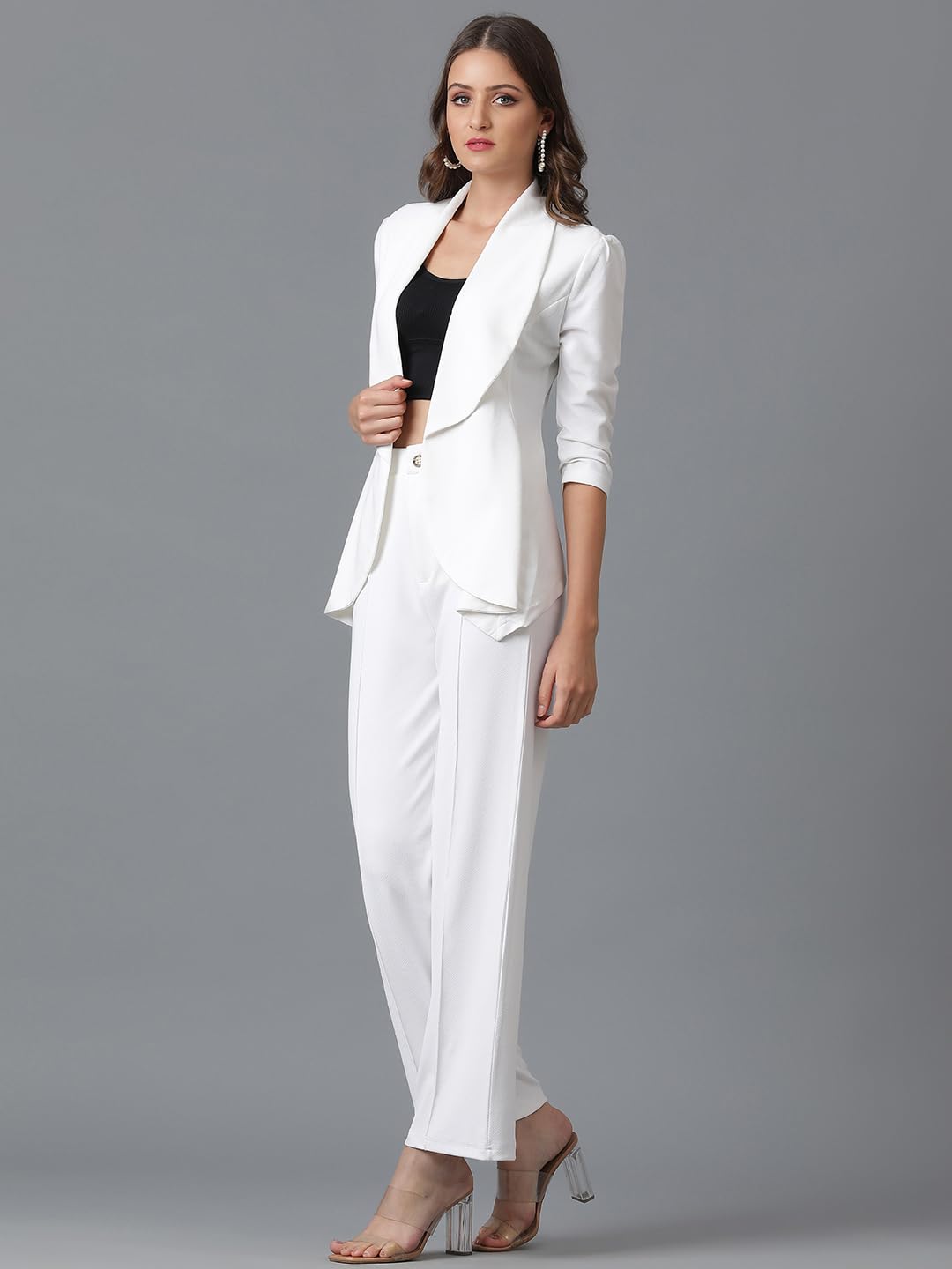 KOTTY Snow White Blazer & Trouser Set for Women - Image 3