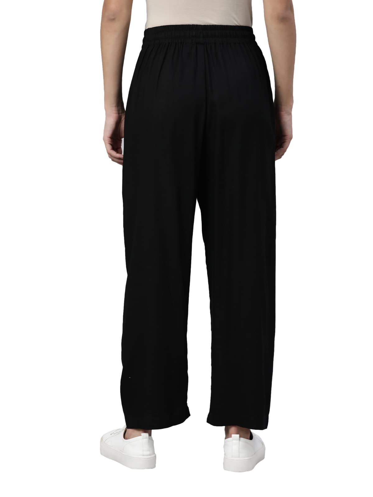 TWIN BIRDS Women's High Rise Kurti Pant - Black - Image 4
