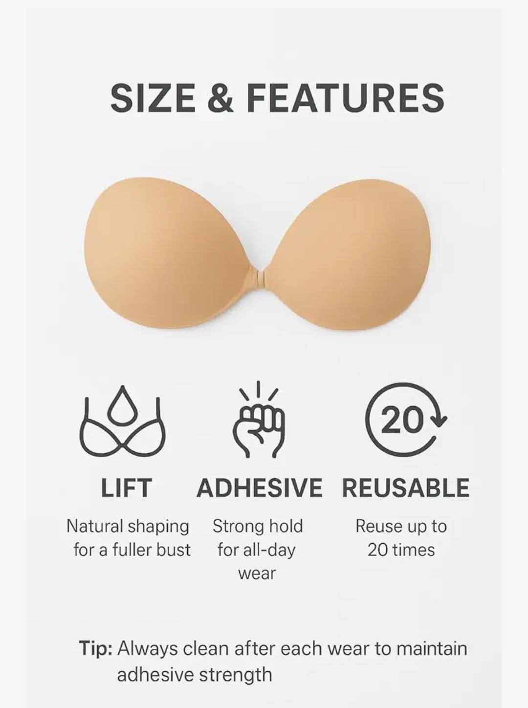 GIR Women Sticky Push Up Bra - Image 5