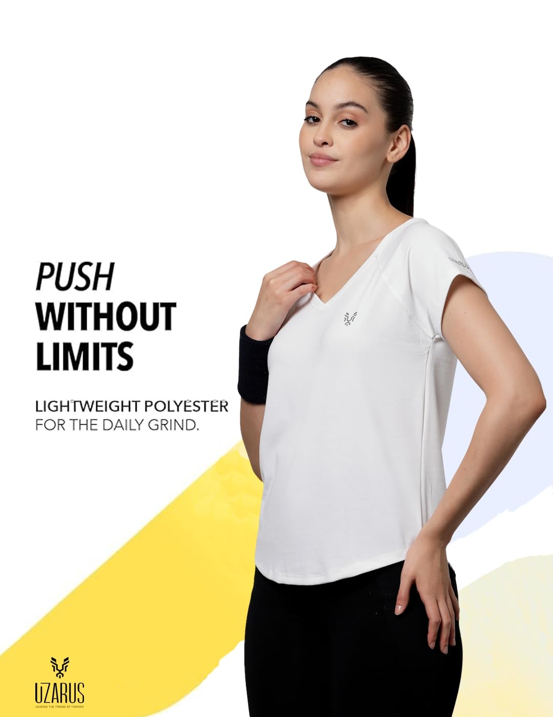 UZARUS Women's V-Neck Gym T-Shirt - Image 4