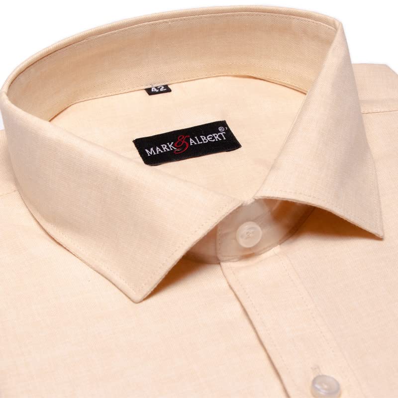 GarbGlide Men Formal Shirt - Cream - Image 5