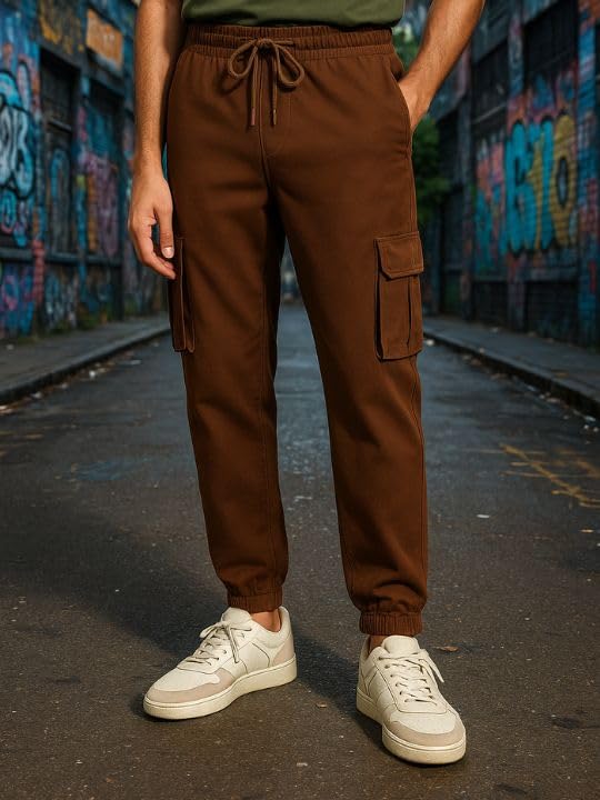 NOBERO Men's Regular Sweatpants - Mocha Bisque - Image 2