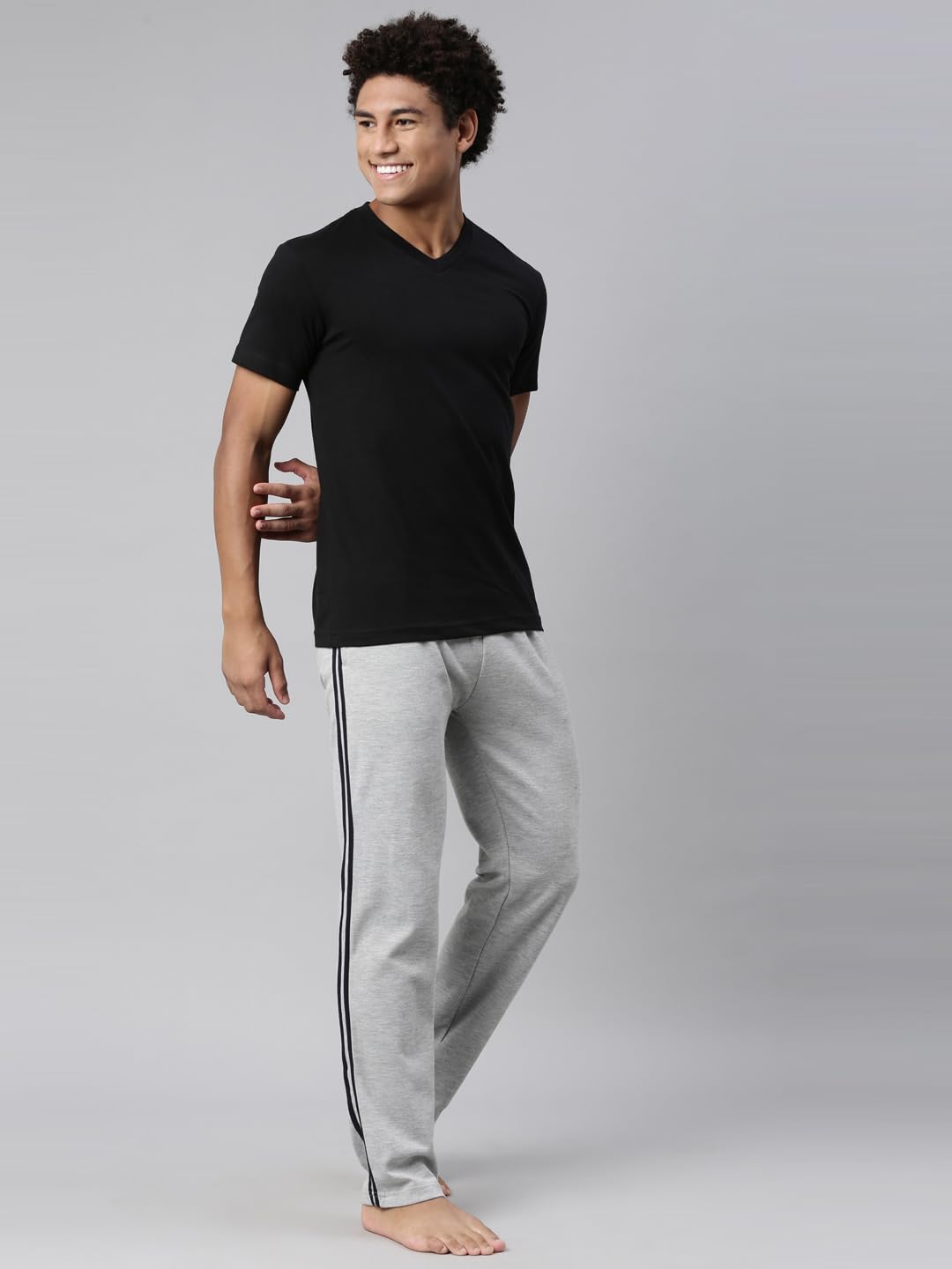 Levi's Men Black Cotton V-Neck T-Shirt - Image 5