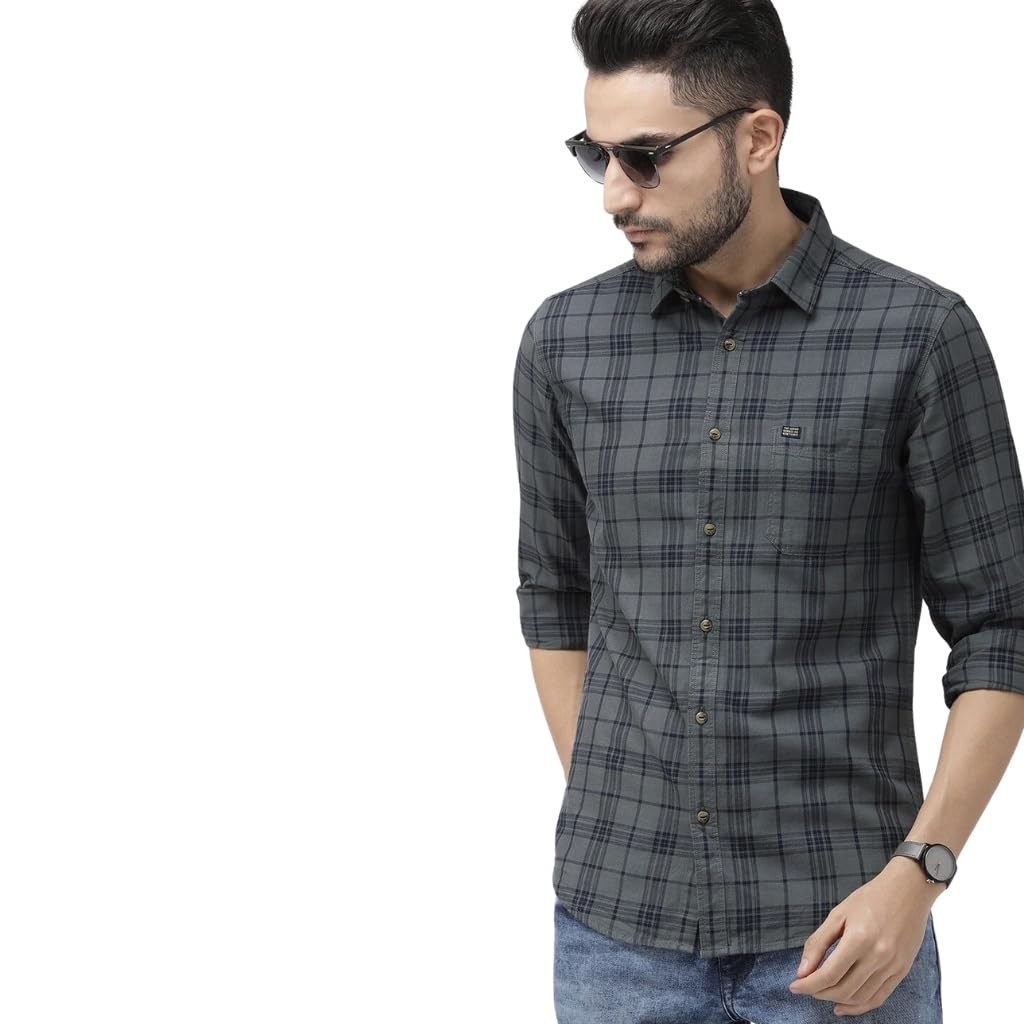 The Indian Garage Co Men's Slim Shirt - Grey