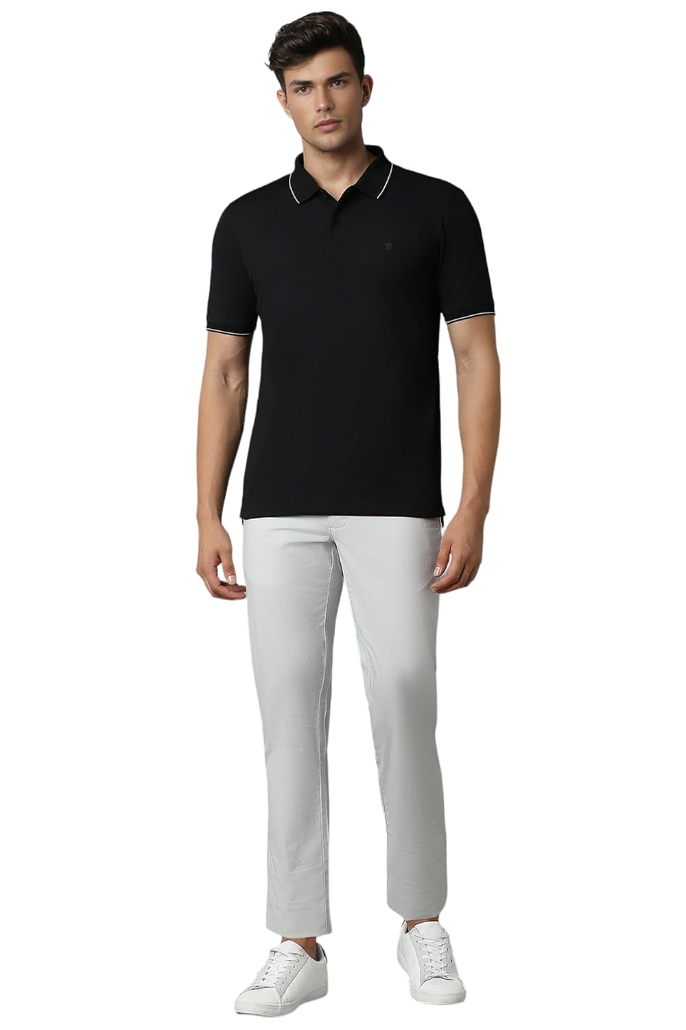 Louis Philippe Men's Cotton Solid T-Shirt - Black - Image 5