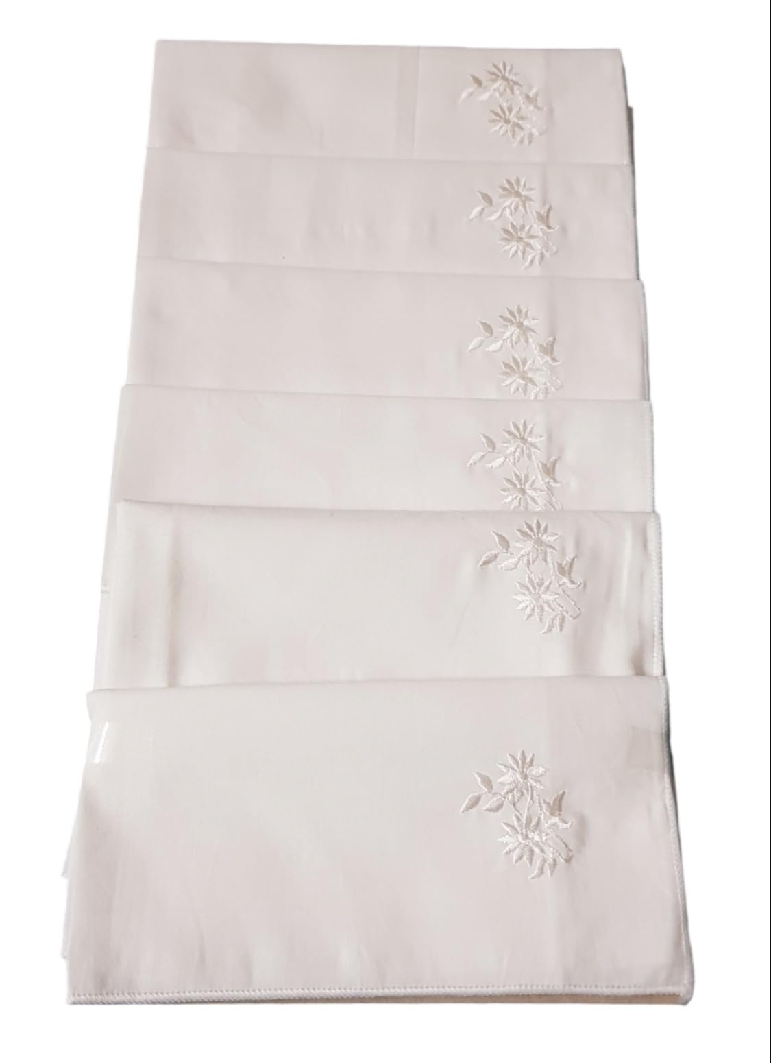 ANVIK Cotton Embroidery Floral Handkerchief for Women - Image 2