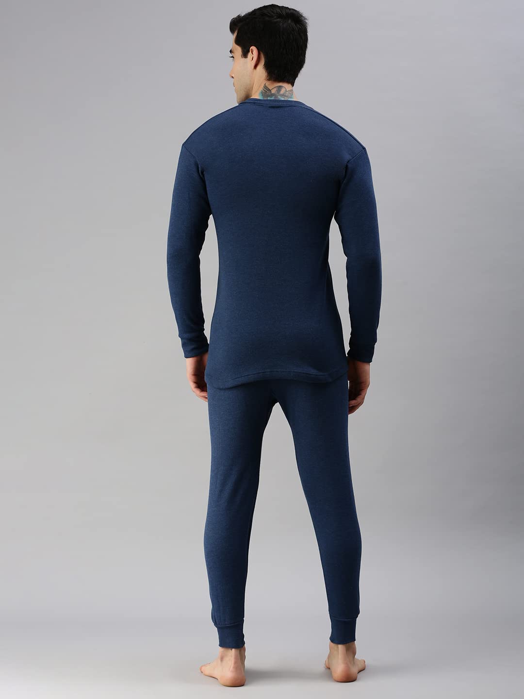 Lux Cottswool Men's Cotton Thermal Set - Blue - Image 5