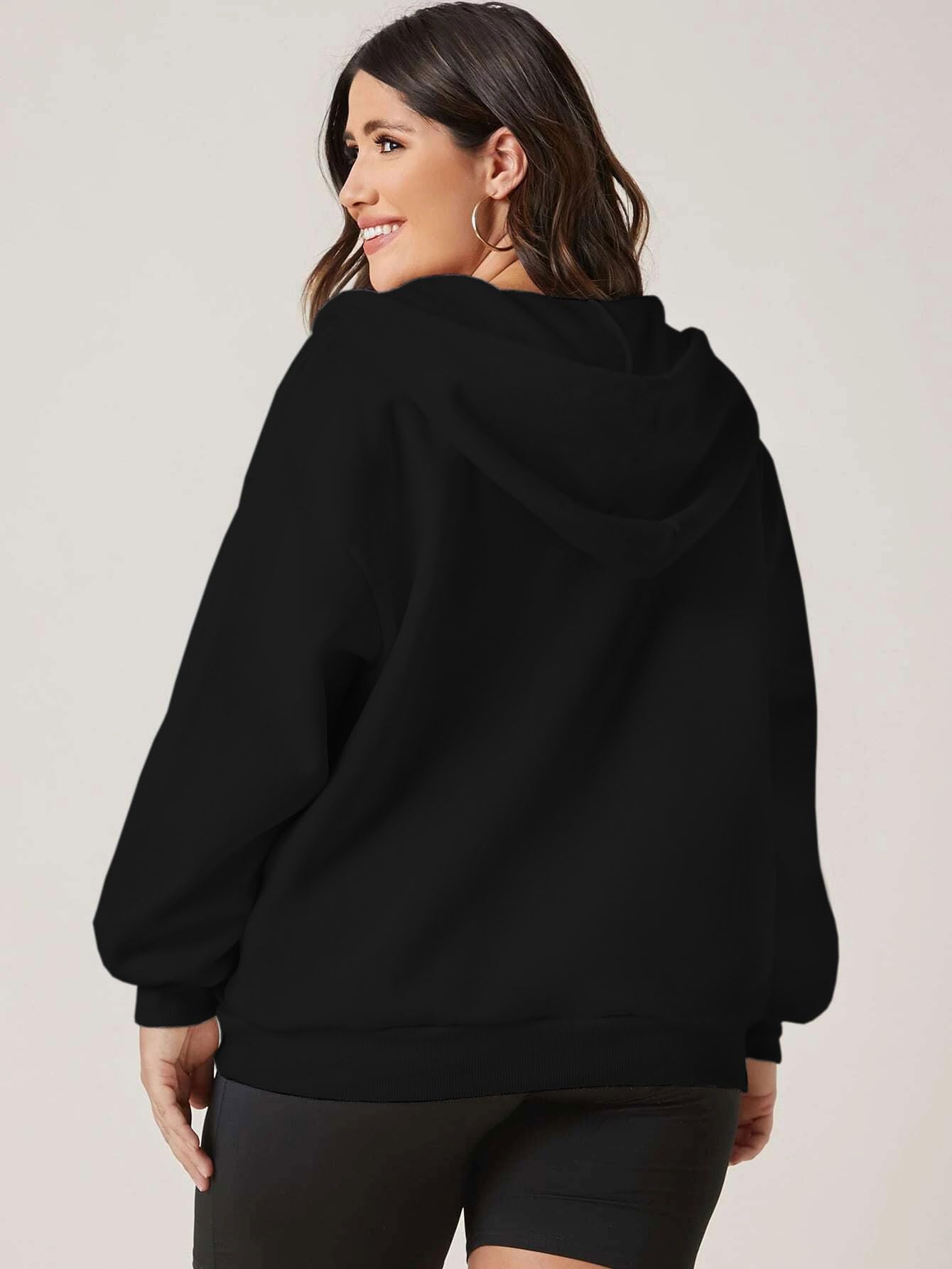 FUNKY MONKEY Women's Zip Up Hoodie - Black - Image 2