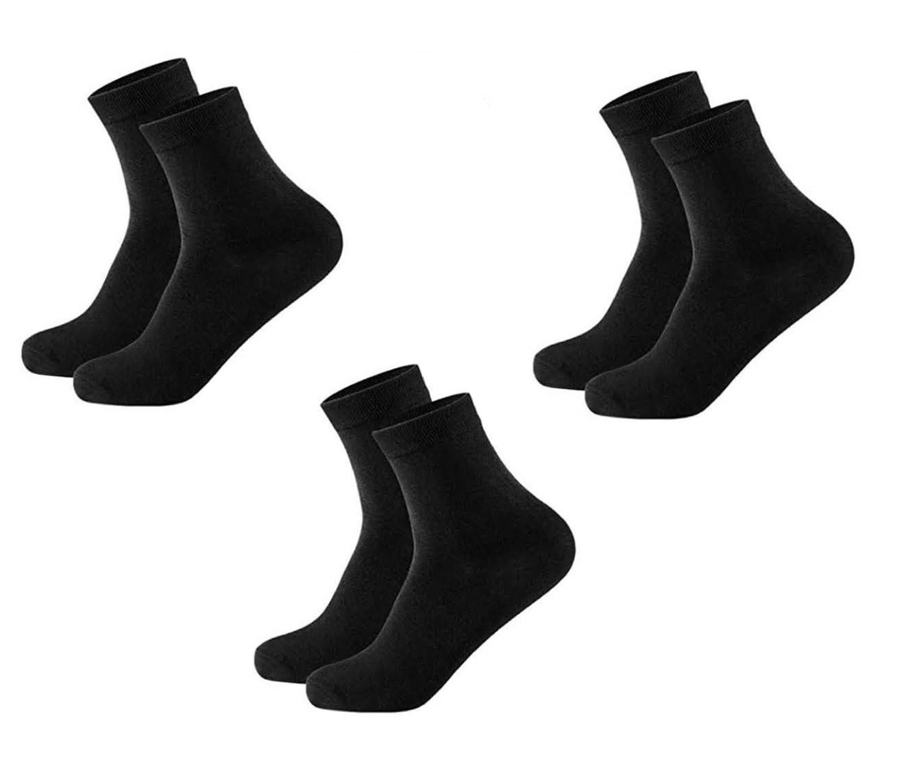 Warmfinity Cotton Socks for Men Women - Black