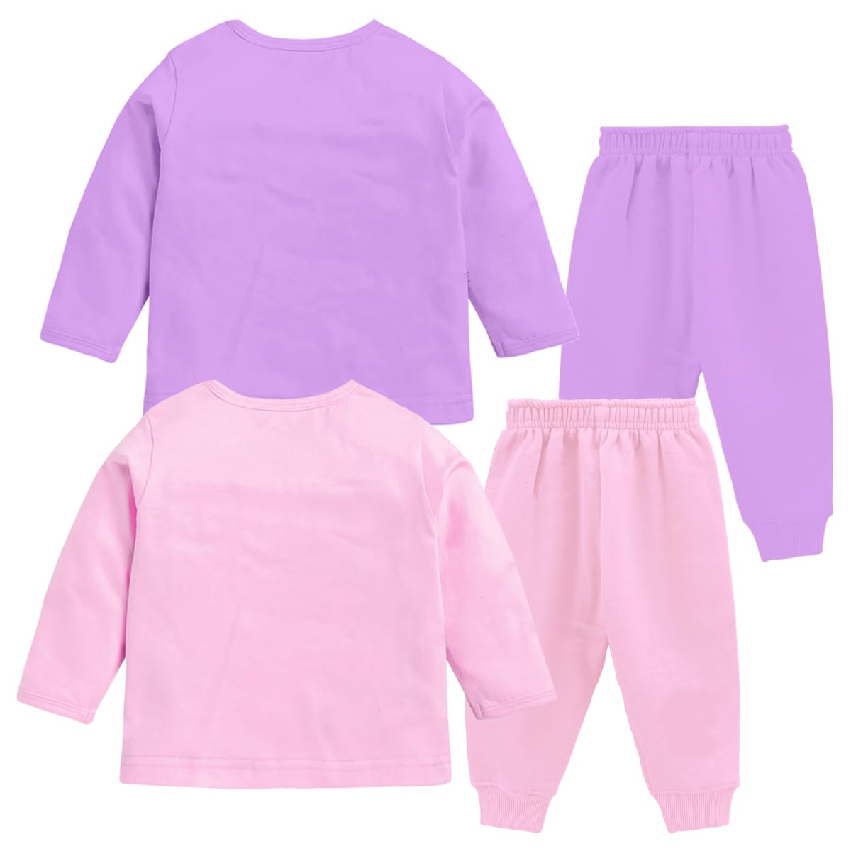 Kuchipoo Baby Girl Cotton T-Shirt & Pyjama Set - Multi-Colored - Image 2