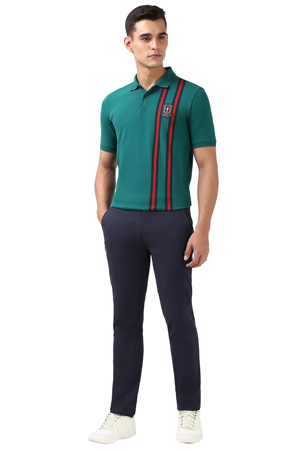 Peter England Men's Navy Blue Casual Trousers - Image 5